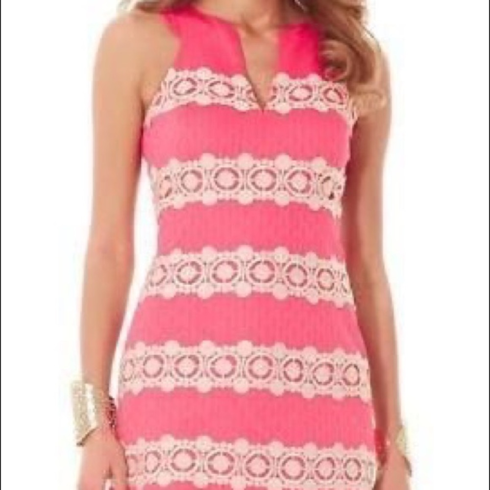 Lilly Pulitzer lipstick pink anchor dress - 10